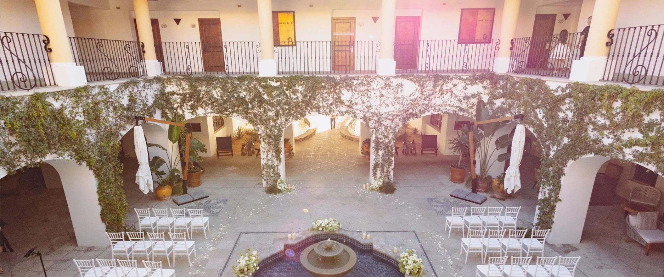 El Patio venue at Zoetry Casa del Mar Los Cabos