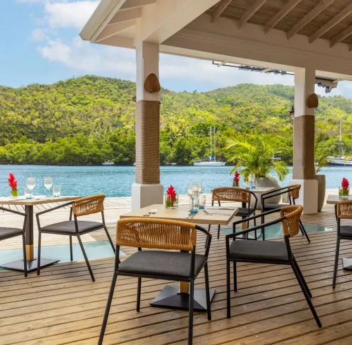 hurricane hole restaurant at Zoetry Marigot Bay St. Lucia