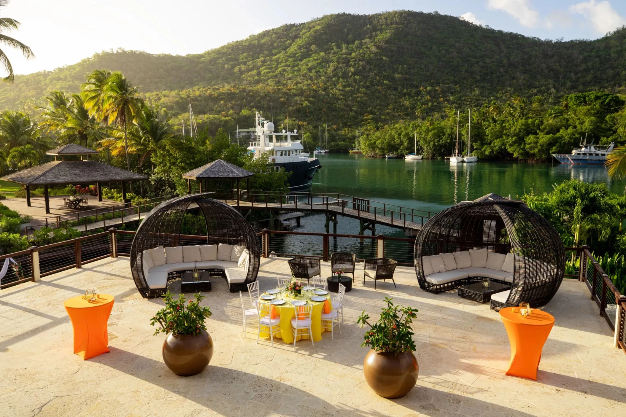 observation deck at Zoetry Marigot Bay St. Lucia