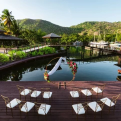 palm pavilion deck venue at Zoetry Marigot Bay St. Lucia