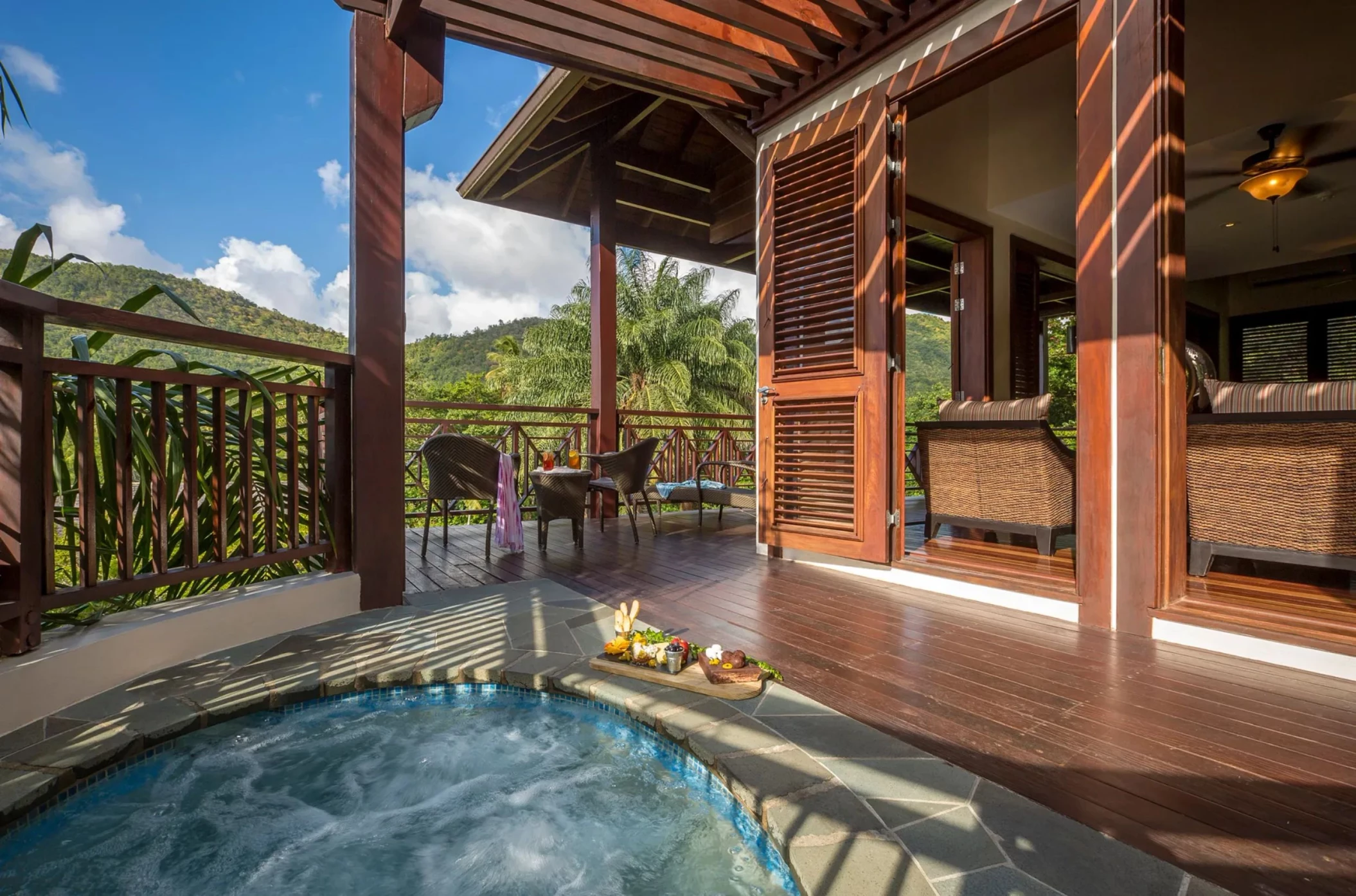 penthouse residence terrace and plunge pool at Zoetry Marigot Bay St. Lucia
