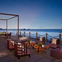 coyaba deck venue banquet setup at Zoetry Montego Bay