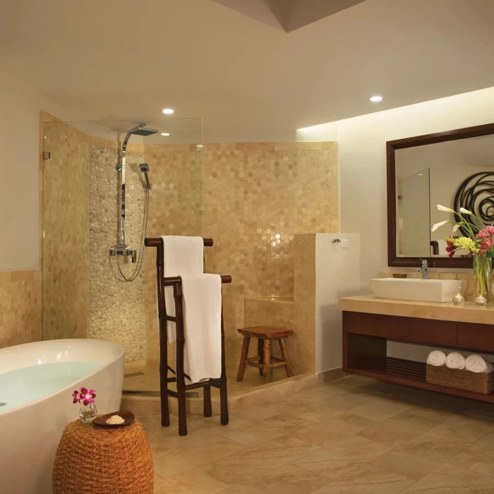 washroom with tub of a suite at Zoetry Montego Bay