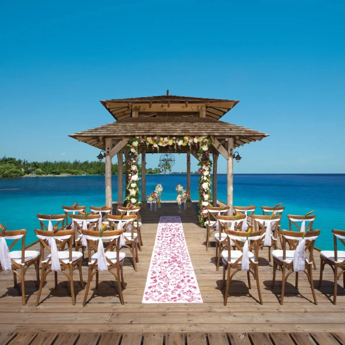 wedding gazebo venue at Zoetry Montego Bay