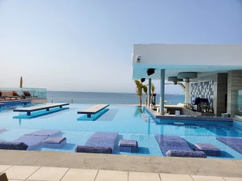 Sunset pool bar at Riu Palace Baja California