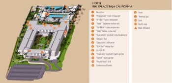 Resort map of Riu Palace Baja California