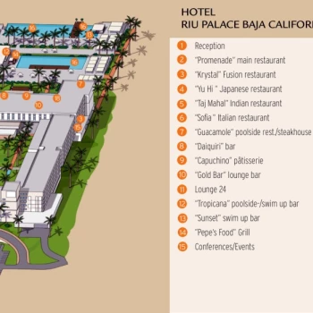 Resort map of Riu Palace Baja California