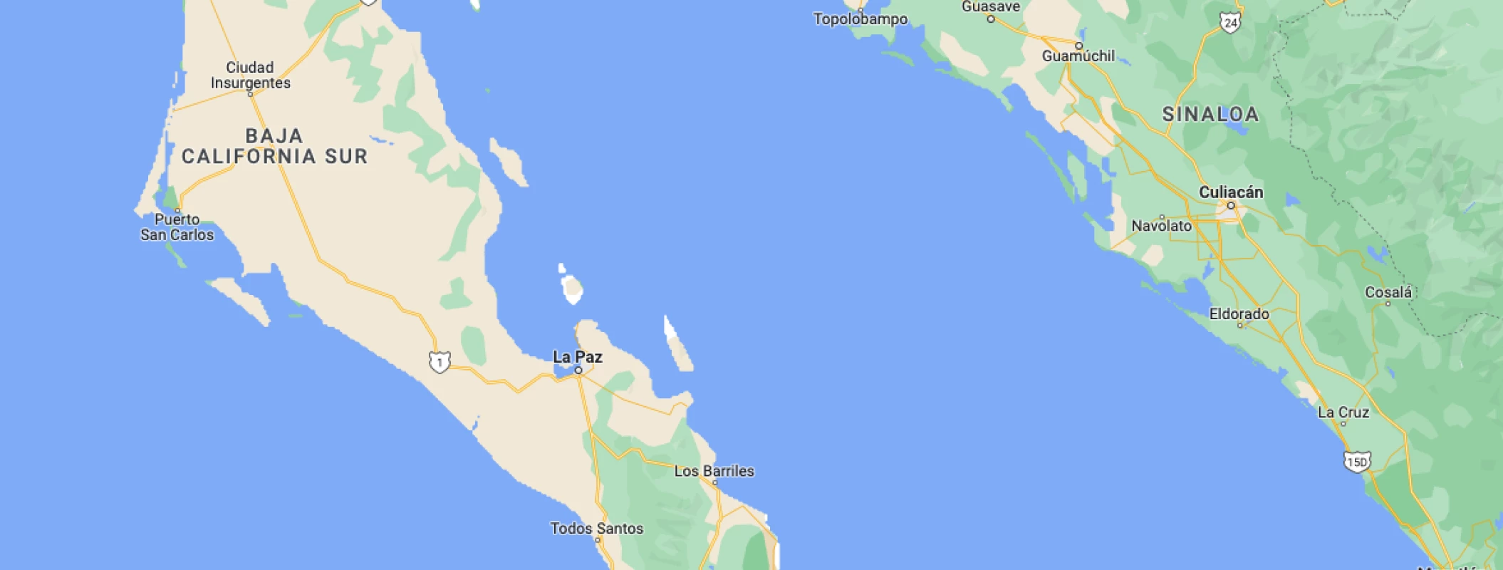 Google map of Riu Palace Baja California