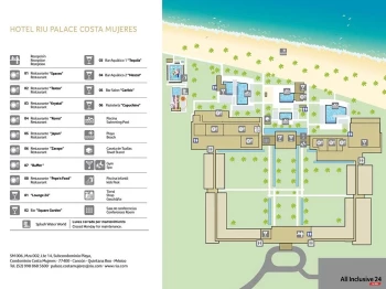Resort map of Riu Palace Costa Mujeres