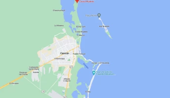 Google maps of Riu Palace Costa Mujeres