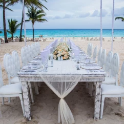 Riu Palace beach venue wedding reception