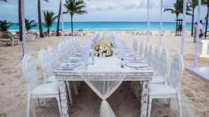 Riu Palace beach venue wedding reception