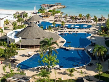 Royalton Blue Waters Montego Bay pool overview.