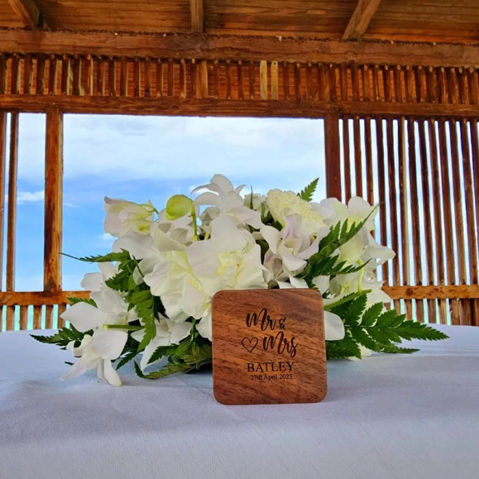 Destination Wedding setup in Ocean Gazebo Wedding Venue at Royalton Blue Waters.