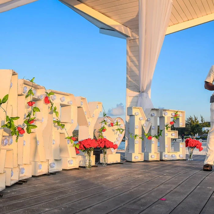 Marriage proposal at Royalton Blue Waters.