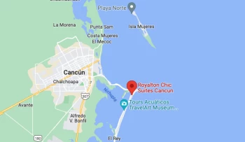 Google maps of Royalton Chic cancun