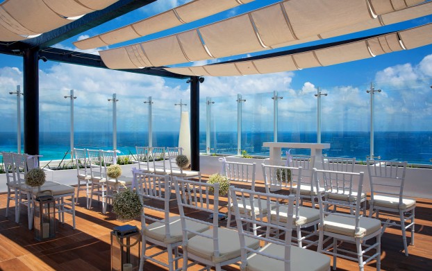 Sky terrace wedding venue at Royalton Chic Cancun
