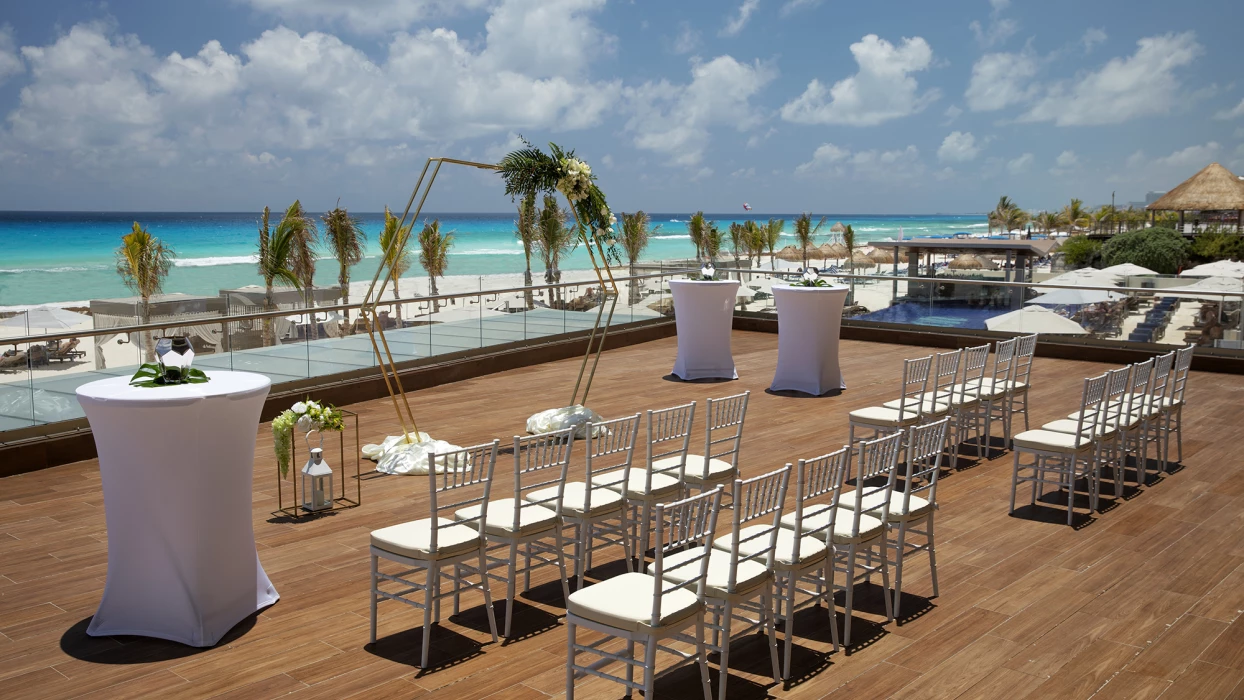 Sunrise terrace at Royalton Chic Cancun