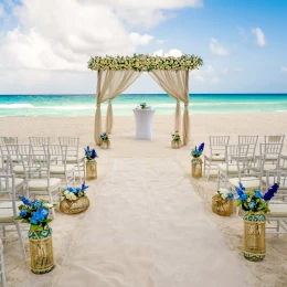 Beach wedding venue at Royalton Chic Cancun