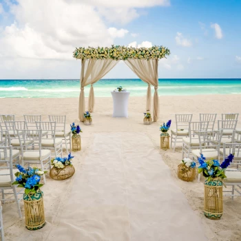 Beach wedding venue at Royalton Chic Cancun