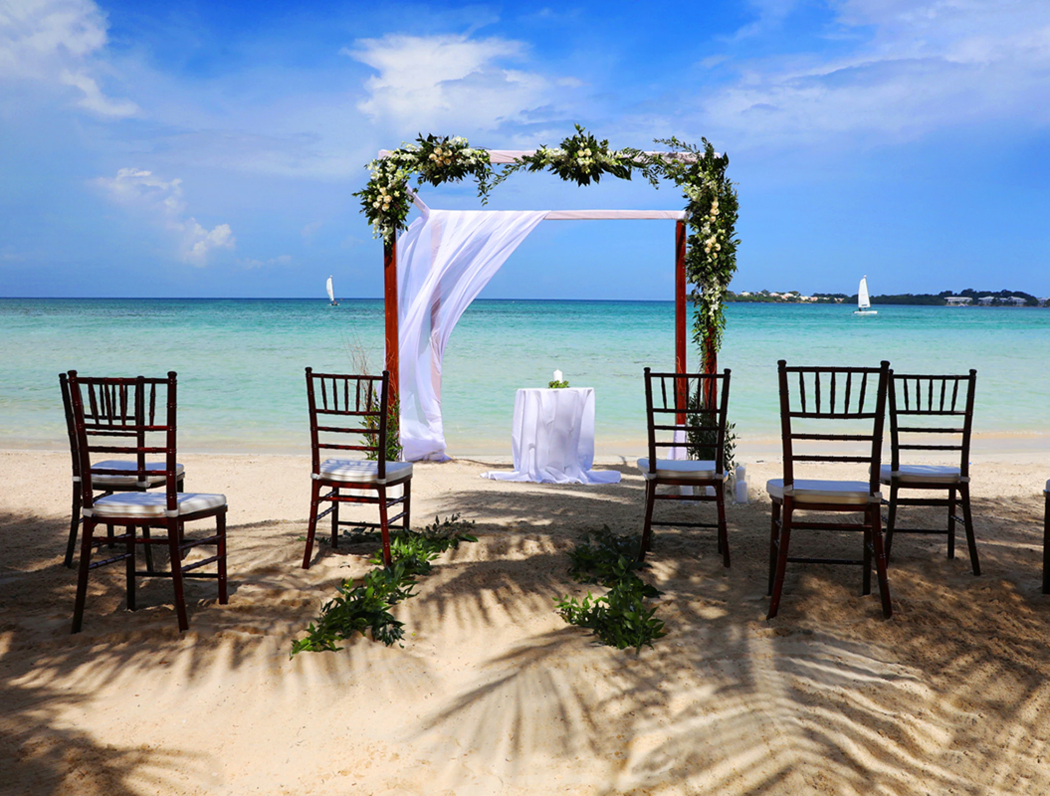 Beach wedding venue at Royalton Negril