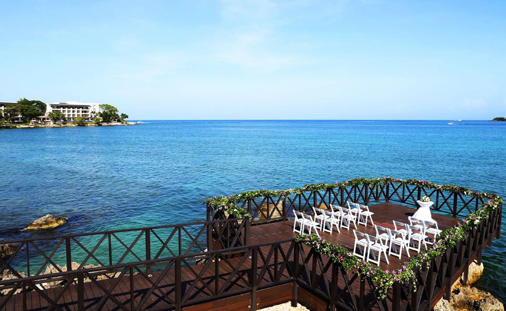 Royalton Negril Chairman Ocean Pier Wedding Venue.