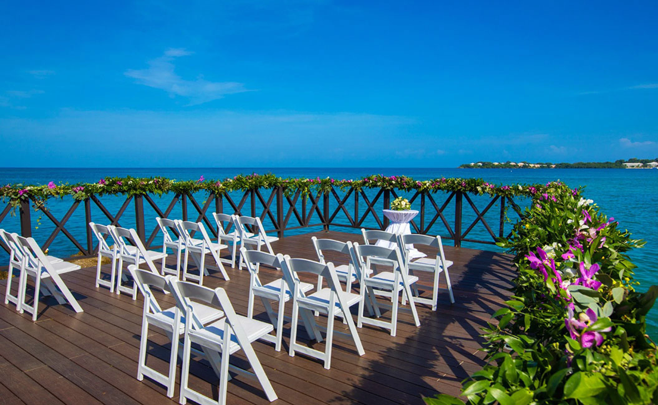 Royalton Negril Chairman Ocean Pier Wedding Venue.