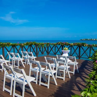 Royalton Negril Chairman Ocean Pier Wedding Venue.