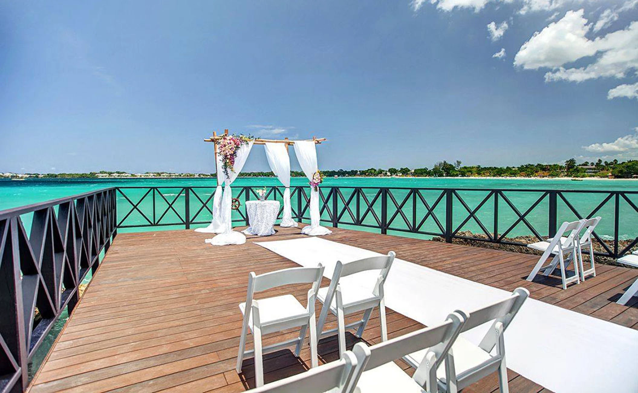 Royalton Negril Chairman Ocean Pier Wedding Venue.