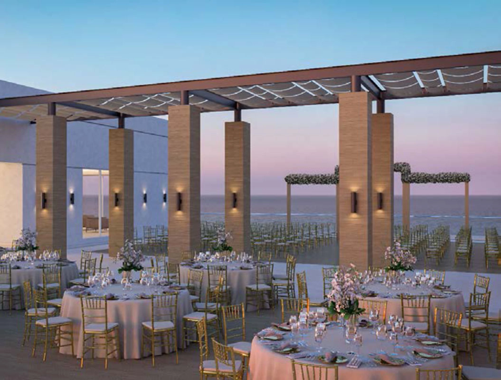 Sky wedding venue  at Royalton splash riviera cancun