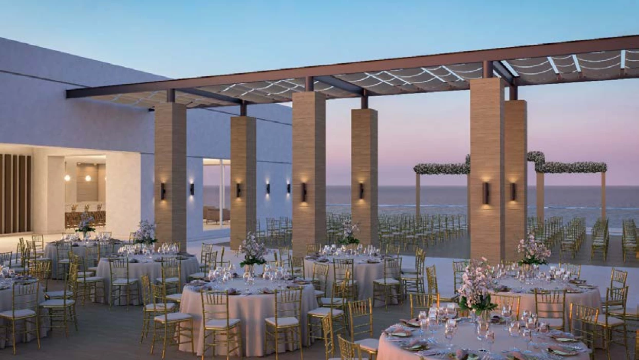 Sky wedding venue  at Royalton splash riviera cancun