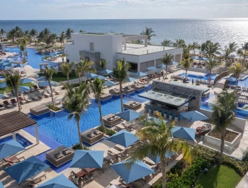 Royalton Splash Riviera Cancun aereal view of the pool