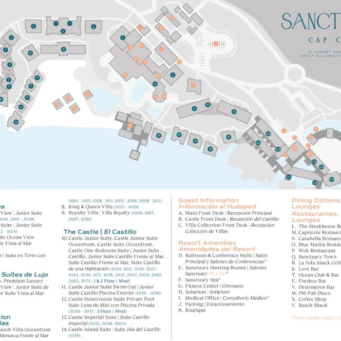 map of Sanctuary Cap Cana