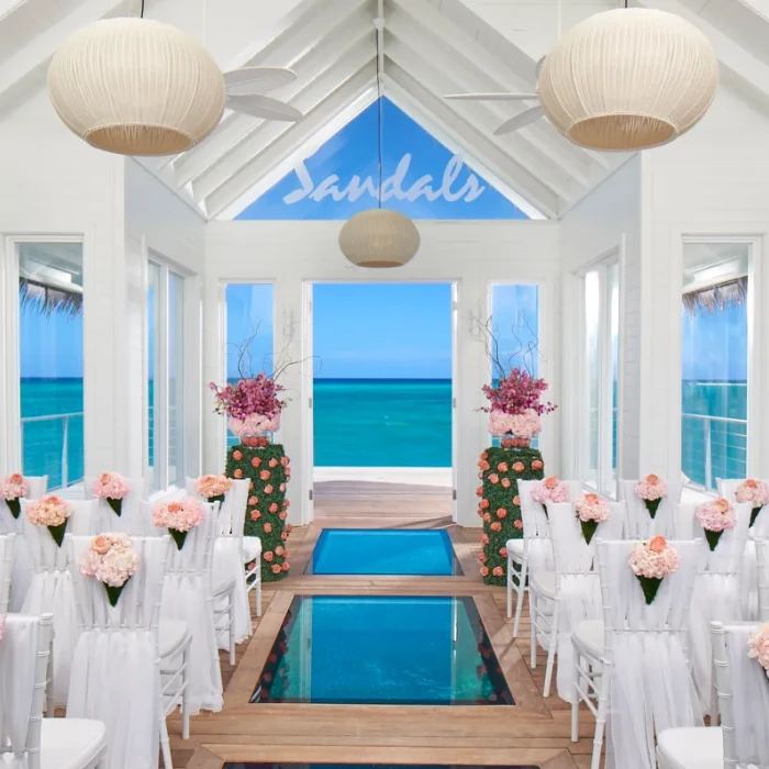 Over water chapel at Sandals Montego Bay