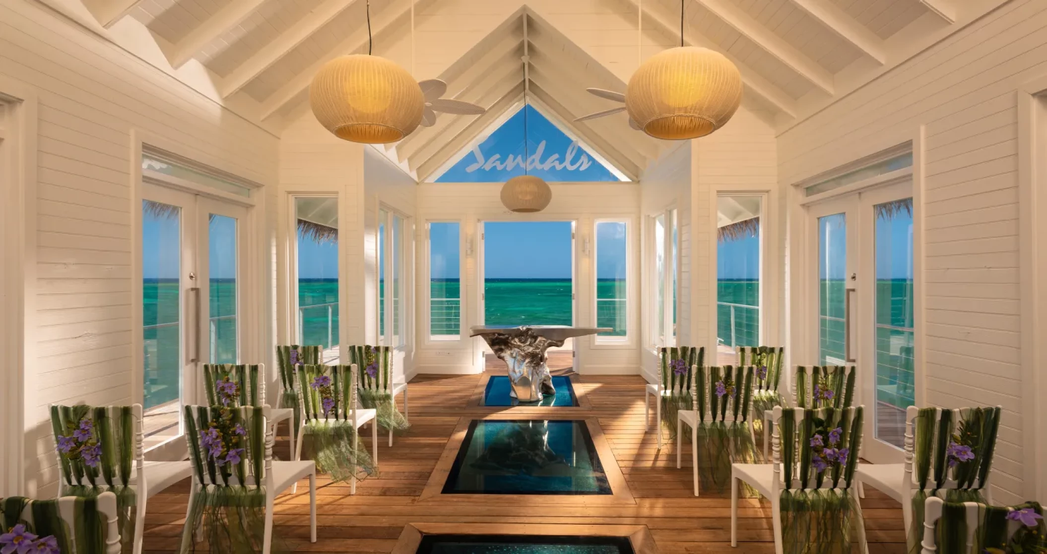 Over water chapel at Sandals Montego Bay