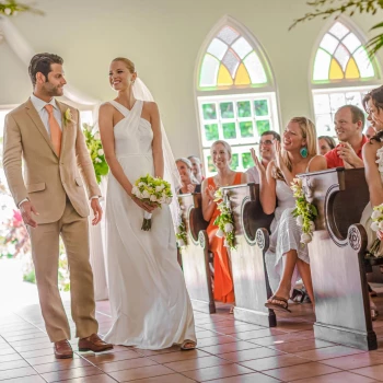 Wedding in the chapel at Sandals Montego Bay