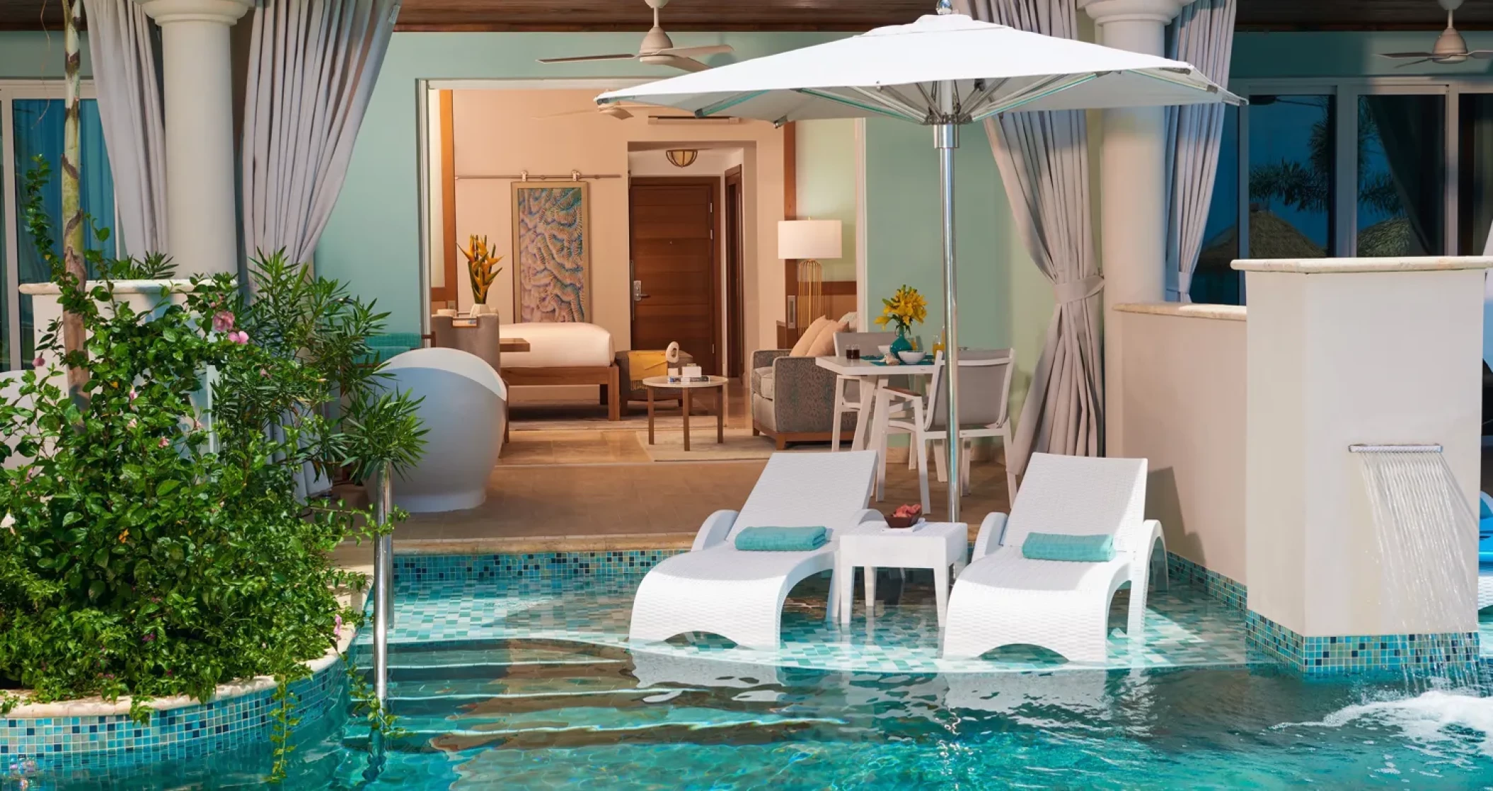 Swim up suites at Sandals Montego Bay