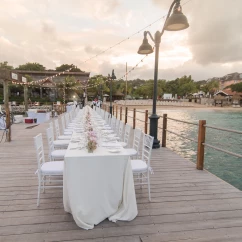 Dinner reception in the bridge at Sandals Ochi