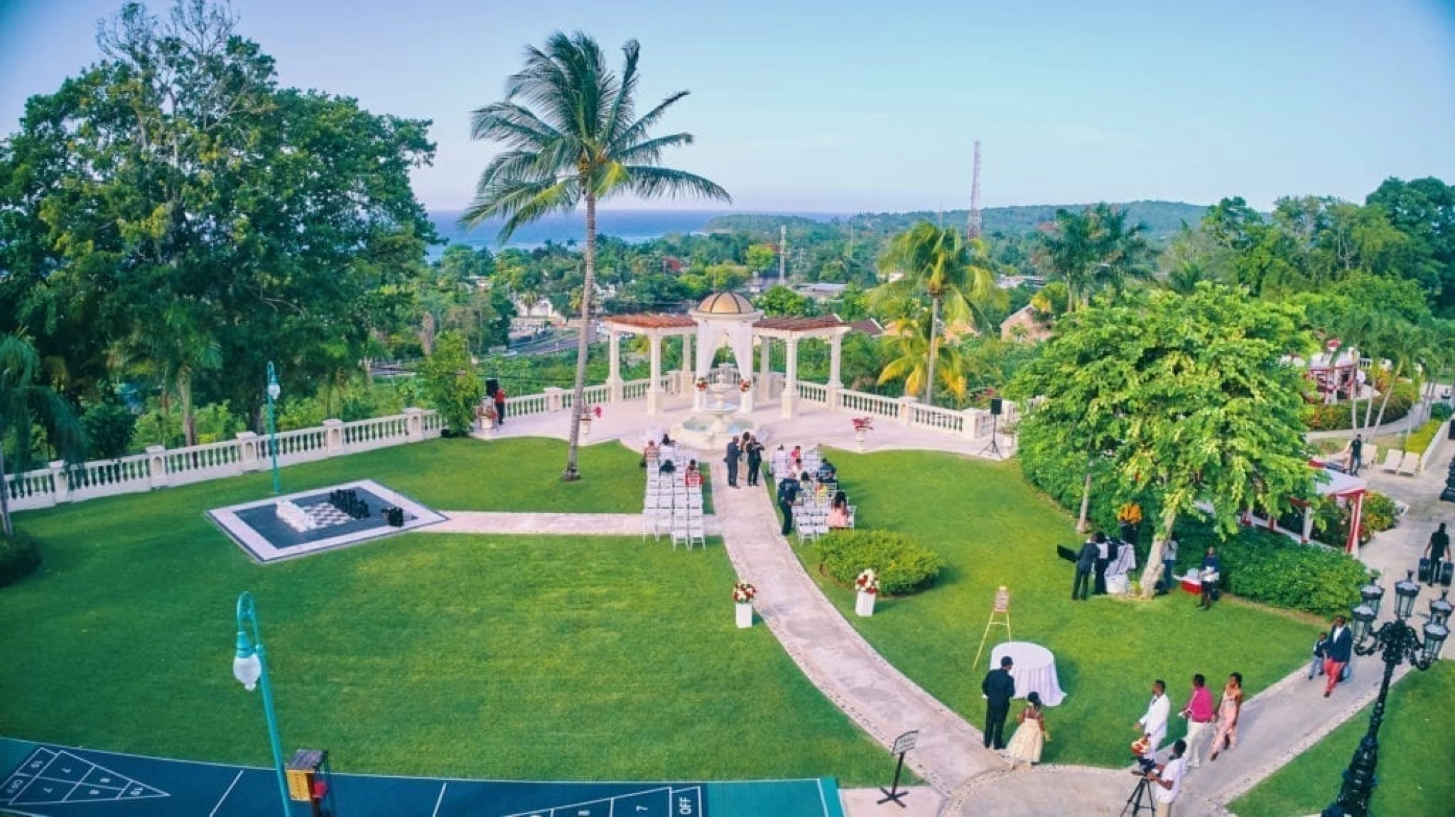 European wedding garden at Sandals Ochi