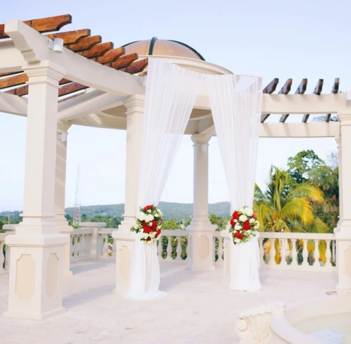 European wedding garden at Sandals Ochi