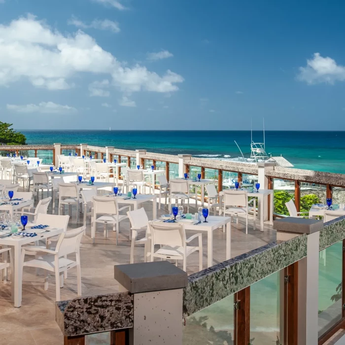 Terrace restaurant at Sandals Ochi