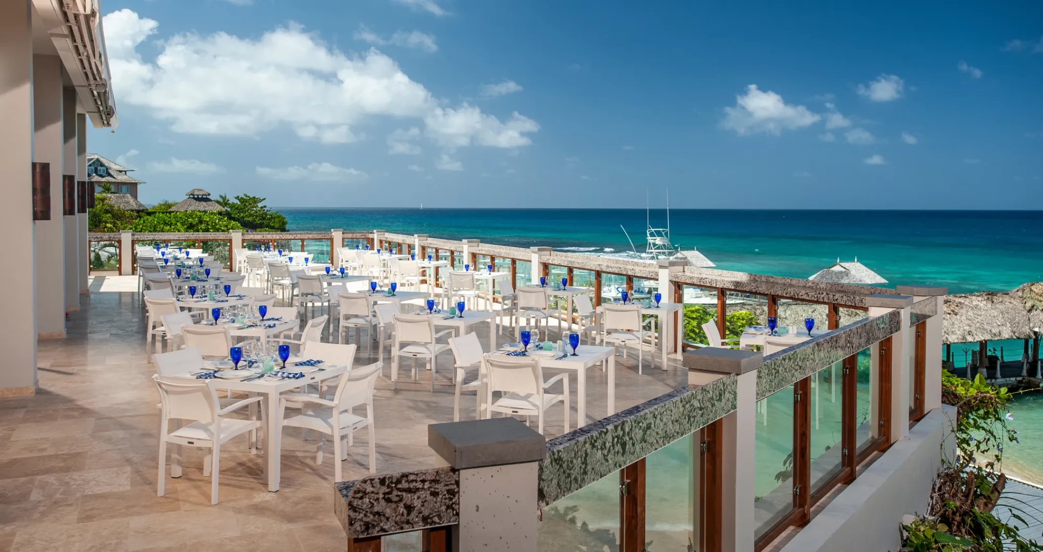 Terrace restaurant at Sandals Ochi