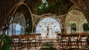 Sandos Caracol Eco Resort gazebo wedding venue near ocean
