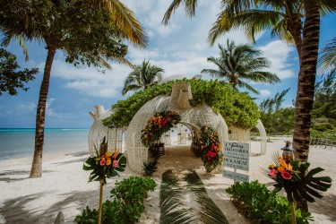 Sandos Caracol Eco Resort gazebo wedding venue on beach