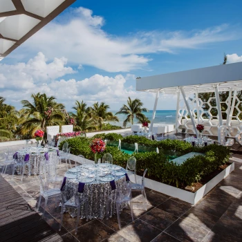 Sandos Caracol Eco Resort rooftop terrace weddings