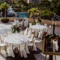 Sandos Playacar terrace wedding reception area