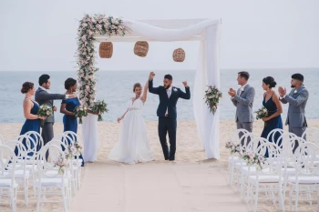 Ceremony on the beach at Sandos Finisterra Los Cabos