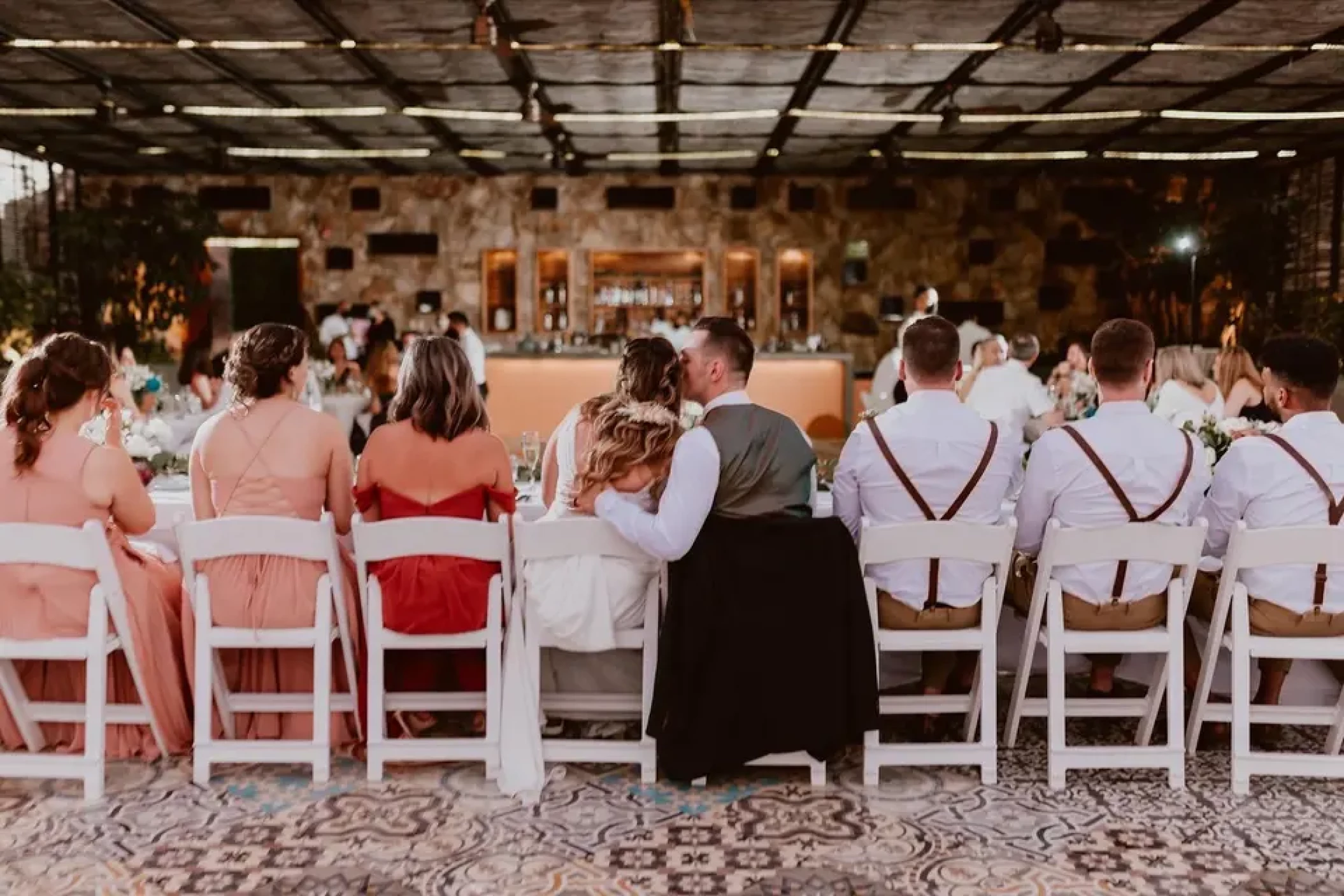 Dinner reception decor on mountaintop terrace at Sandos Finisterra Los Cabos