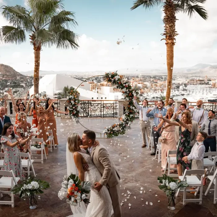 Ceremony on the plaza finisterra at Sandos Finisterra Los Cabos