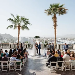 Ceremony on the plaza finisterra at Sandos Finisterra Los Cabos